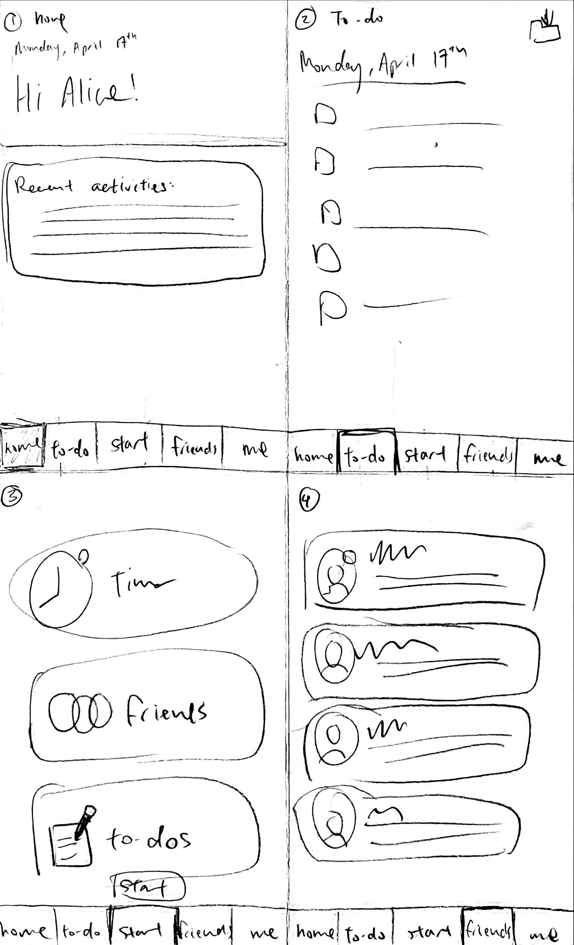 study space initial sketches